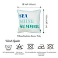 thumbnail image 4 of Set of 4 18" Sea Shine Summer Throw Pillow Cover in Multicolor, 4 of 5