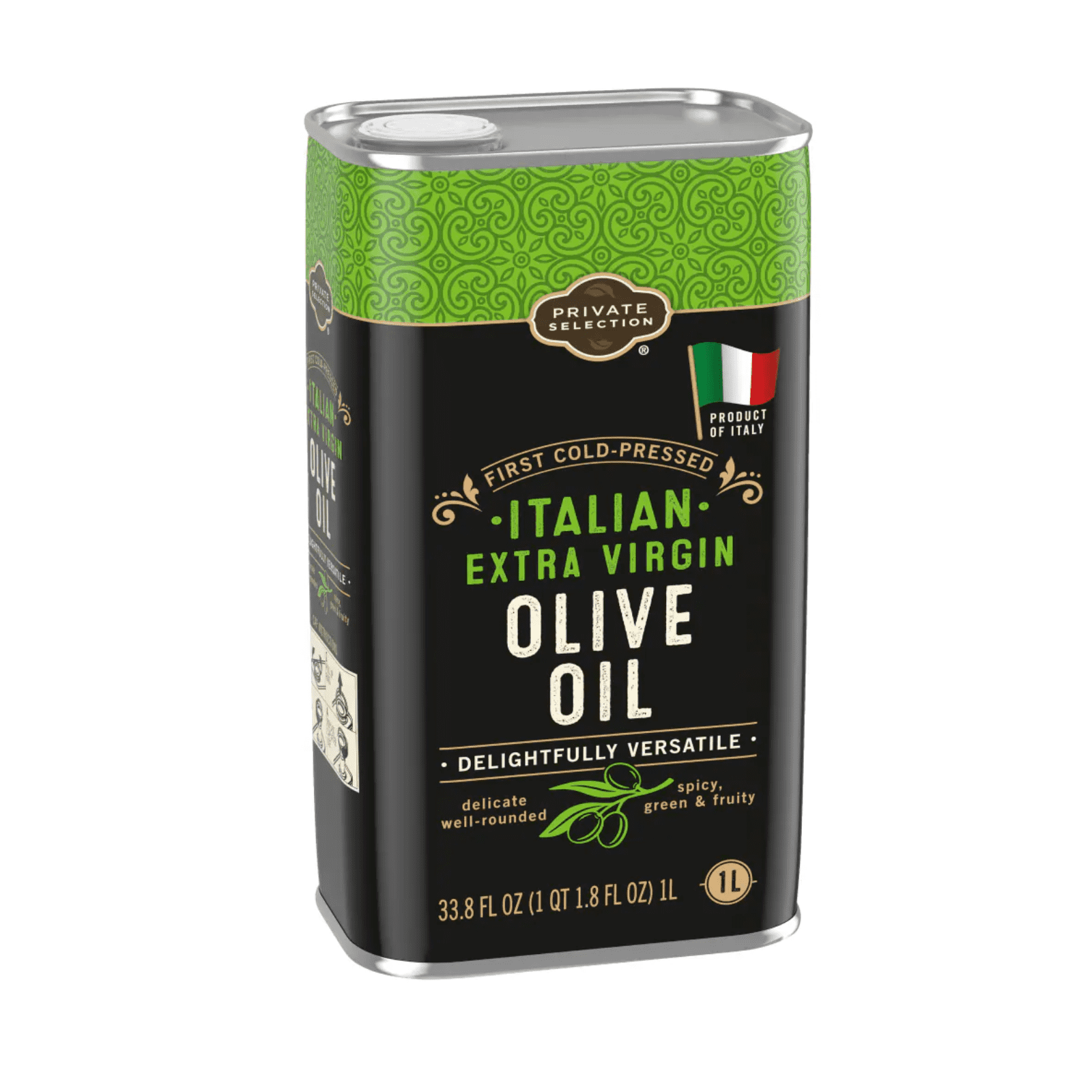 Private Selection Italian Extra Virgin Olive Oil First Cold-Pressed Product of Italy 33.8 fl oz (1L) , 2 Pack + Bonus