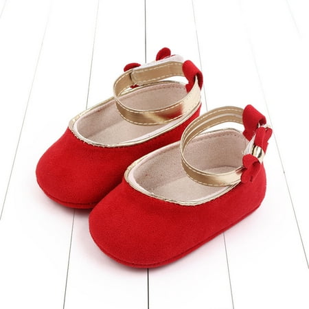 

LYCAQL Spring and Summer Children Baby Toddler Shoes Girls Casual Shoes Flat Sole Light Ankle Strap Youth Soccer Cleats Size 3 (Red 6 Toddler)
