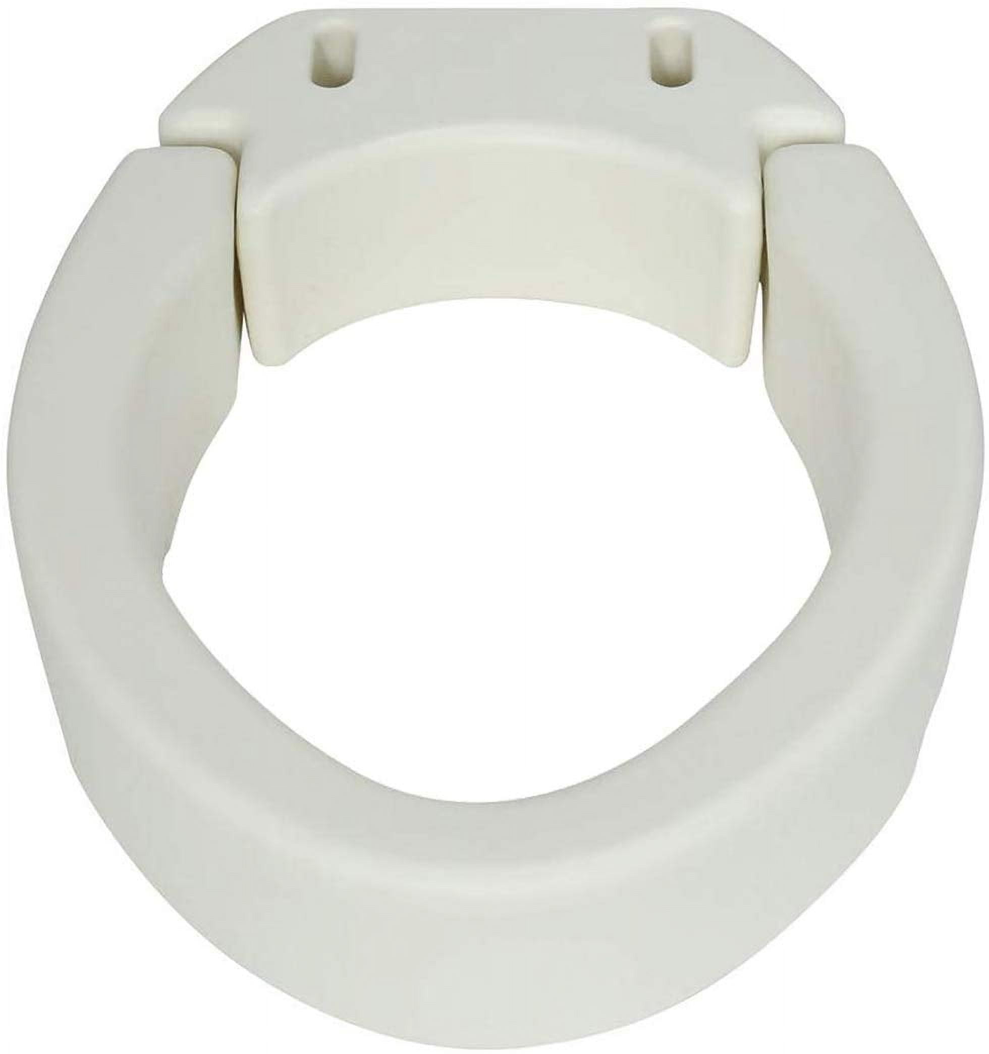 Carex Elongated Raised Toliet Seat, 3 1/2" Height, White, 300 lb Weight Capacity
