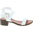 thumbnail image 6 of Top Moda Women's Vision-75 Ankle Wrap Adjustable Buckle Stacked Chunky Heel Sandal, 6 of 7