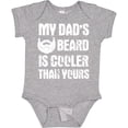 thumbnail image 3 of Inktastic My Dad's Beard is Cooler Than Yours in White Boys Baby Bodysuit, 3 of 5