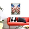 thumbnail image 4 of Sikiie Patriotic Butterfly Floral Print Canvas Decorative Hanging Painting, Anti-shrinkage Hanging Frame, Suitable for Home, Office Wall Decorations, 4 of 6