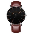 thumbnail image 3 of Resicozy Classic Gentleman Quartz Watch Leather Band Watch Dial Office Daily Male Wristwatch I One Size, 3 of 4