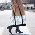 thumbnail image 4 of FORMRS Canvas Laptop Tote Bag for Women with 15.6" Computer Compartments Shoulder Handbag, Blue Butterfly, 4 of 7