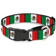 thumbnail image 1 of buckle-down mgc-w31354-l mexico flags martingale dog collar, 1 of 1