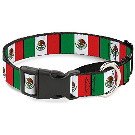 buckle-down mgc-w31354-l mexico flags martingale dog collar