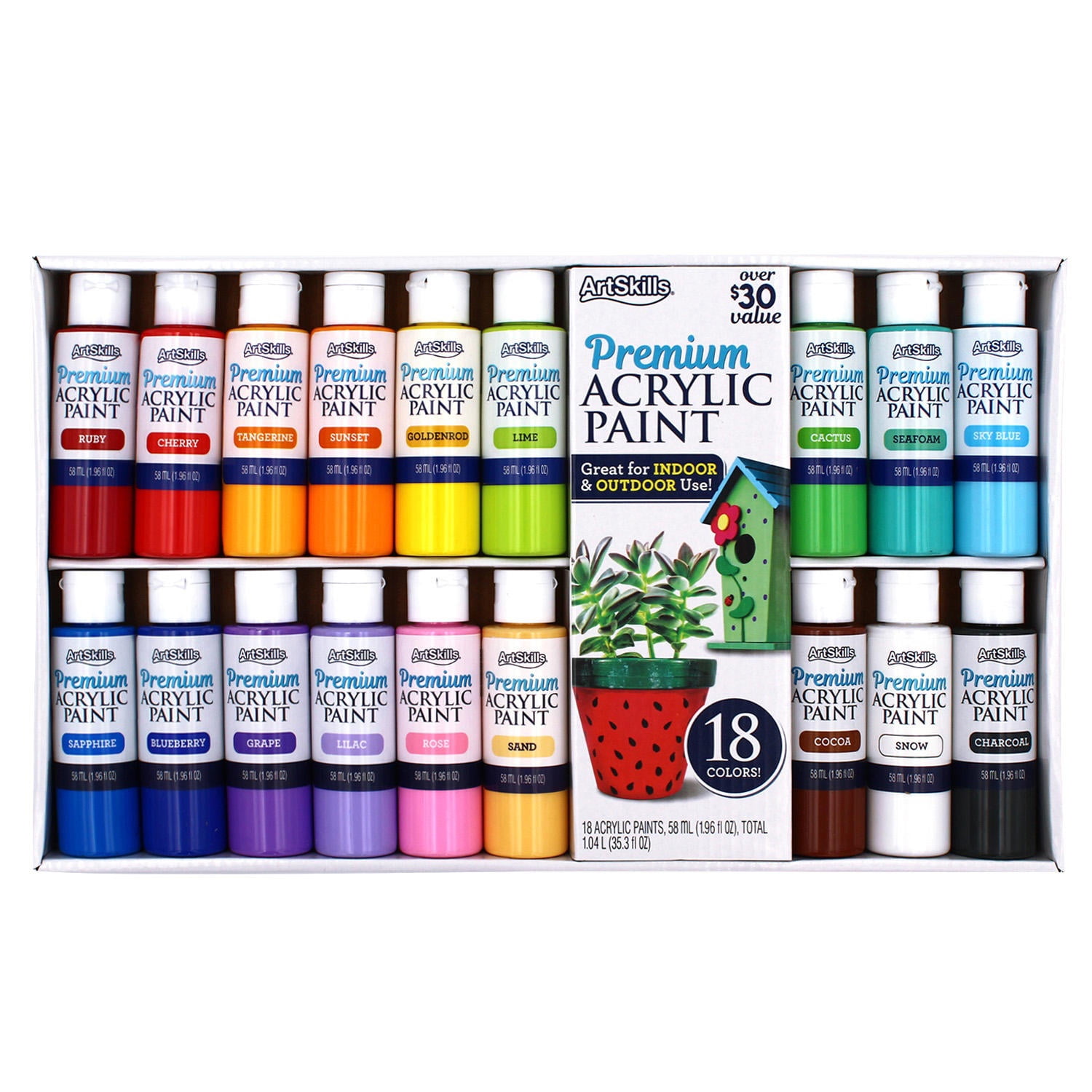 Shuttle Art Acrylic Paint, 25 Vintage Colors Acrylic Paint Set, 2oz/60ml  Bottles, Rich Pigmented, Premium Acrylic Paints for Artists, Beginners and