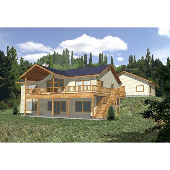 001-3112: Mountain Cabin 2 Bed, 3 Bath Luxury Home Plan, 2729 Sq Ft: Full Blueprints with License to Build by Home Plan Marketplace - Lesuto