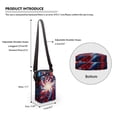 thumbnail image 6 of HELLHERO Double Deck Crossbody Sling Bags, Polyester Travel Crossbody Purse for Adult, Firework Star Burst, 6 of 7