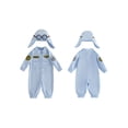thumbnail image 2 of RUINIXCW Toddler Baby Boy Pilot Uniform Outfit Infant Baby Boys Halloween Costume Baby Flight Suit Long Sleeve Zipper Jumpsuit Romper with Hat Spring Fall Winter Clothes, 2 of 10