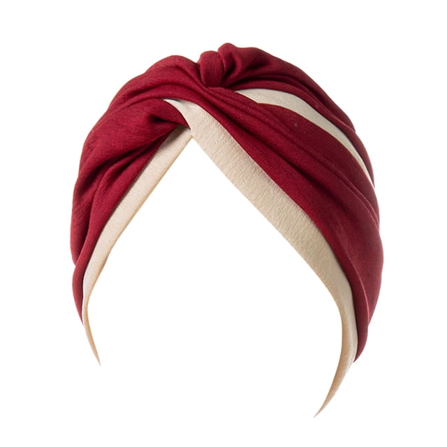 Womens Fashion Elastic Solid Color Comfortable Cap Beaded Large Cap for Women