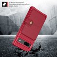 thumbnail image 5 of Feishell for Google Pixel 7A Wallet Case, with ID&Credit Card Holder Slots Pockets Wallet Back Cover Stand Flip Folio Leather Magnetic Absorption Cover For  Google Pixel 7A,
Red, 5 of 5