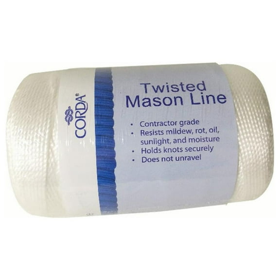 CORDA Twisted Mason Line, White, #18 x 800'