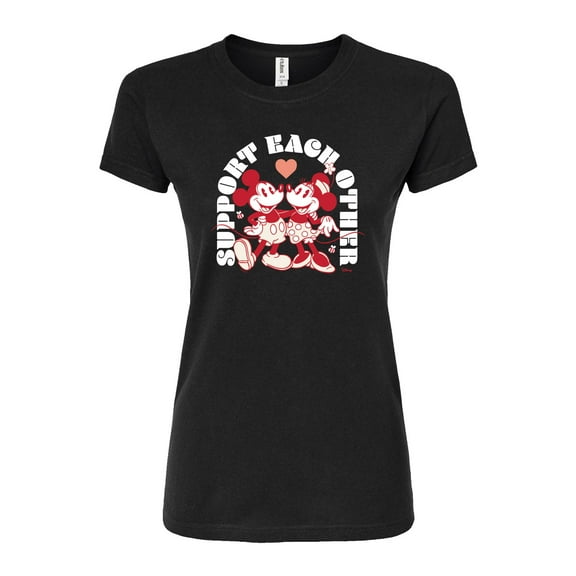 Disney - Support Each Other - Juniors Fitted Graphic T-Shirt