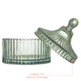 thumbnail image 5 of Beautiful Smoke Grey Ribbed Glass Lidded Jar by Drew Barrymore, 5 of 5