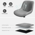 thumbnail image 3 of Hawsaiy Adjustable Bar Stools Set of 2, Swivel Counter Height Bar Chairs with Back, Modern Technical Fabric Barstools for Kitchen Island & Home, Dark Gray, 3 of 11