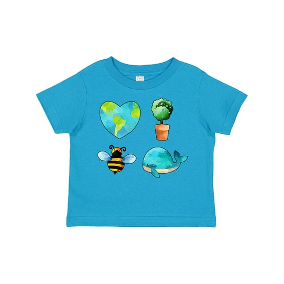 Inktastic Earth Day Plant a Tree Save the Bees Save the Seas Love Your Mother Boys or Girls Toddler T-Shirt
