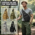 thumbnail image 2 of Mochila tipo bandolera SEAFEW, pequeña, negra, impermeable para hombre, 2 of 8