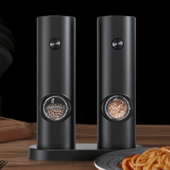 FACEGA Automatic Salt and Pepper Grinder Set,Electric Gravity Sensor and Adjustable for Sea Salt and Pepper