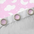 thumbnail image 4 of jejeloiu Cartoon Moon Stars Blackout Curtains Set of 2 (52x84 Each),Cute Clouds Print Window Curtains For Girl Kids, 4 of 6