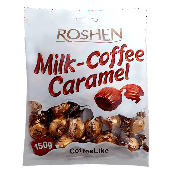 Roshen Caramel Candy "Coffeelike" with CoffeeMilky Filling, Kosher and