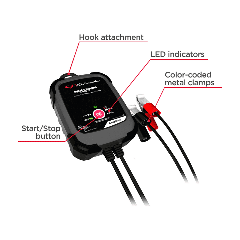 New!AGM Start-stop Car Battery Charger, 140W Intelligent Pulse