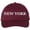 Maroon, variant on New York Embroidered Dad Hat | NYC Fashion Urban Snapback Adjustable Cap for Men & Women (Green)
