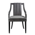 thumbnail image 6 of Side Dining Chair, Set of 2, Grey Gray, Velvet, Kitchen Cafe Bistro Hospitality Restaurant, Modern Contemporary Boutique HB33421, 6 of 8