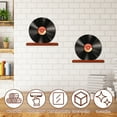thumbnail image 3 of 2Pcs Wall Mounted Vinyl Record Shelf Wooden Vinyl Record Display Floating Shelf Easy Install Album Storage Holder for Displaying CD Book Artwork, 3 of 11