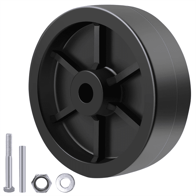 Roue de Cric de Remorque 6 Pouces Remplacement Cric de Remorque Attelage Roue de Cric Utilitaire Pièces de Rechange 1pcs