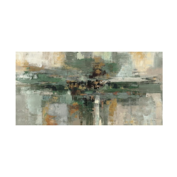 Silvia Vassileva 'Morning Fjord Rifle Green' Canvas Art