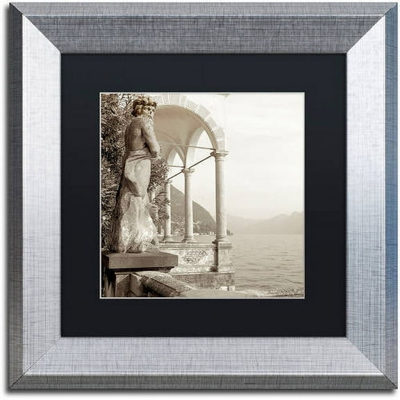 Trademark Fine Art "Giardini Italiano IV" Canvas Art by Alan Blaustein, Black Matte, Silver Frame