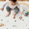 thumbnail image 2 of PIGLOG Baby Play Mat, 72"x48" Extra Large Foam Floor Mat, 6-Piece Interlocking Tiles with Joy Pattern, Waterproof & Easy to Clean Crawling Mat for Indoor Outdoor Nursery, Playroom, 2 of 6