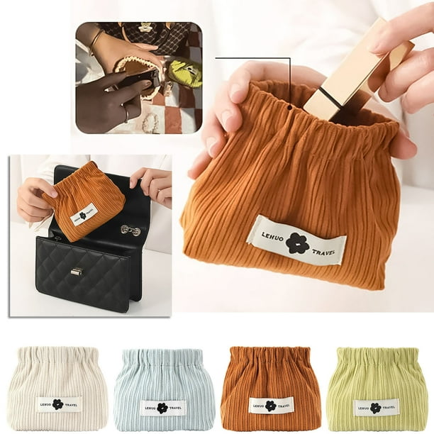 Bolso organizador de ligas de pana - Bolsa elástica para almacenamiento cosmético para joyería y accesorios, diseño de sobre rojo portátil