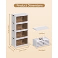 thumbnail image 5 of Asnews 4 Tier Stackable Storage Bins with Lids & Magnetic Doors, 55 QT Foldable Storage Cabinet with Wheels, Transparent Plastic Storages Drawers for Bedrooms, Living Rooms, and Studies, 5 of 7