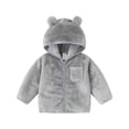 thumbnail image 7 of hengsof Toddler Boys Girls Hooded Fleece Jacket Long Sleeve Coat Cute Bear Hoodie Zip Up Fall Winter Warm Outwear with Pocket 1-5Y, 7 of 7