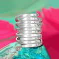 thumbnail image 4 of SS DESIGNS 925 Sterling Silver Band Rings for Women, Wide Wrap Statement Ring, 4 of 6