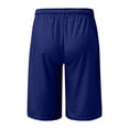 thumbnail image 4 of MRULIC mens shorts Mens Sports Shorts Striped Jogging Bottoms Summer Training Trousers With Pockets Elastic Waistband Breathable Shorts Men Casual Shorts Blue + XL, 4 of 5