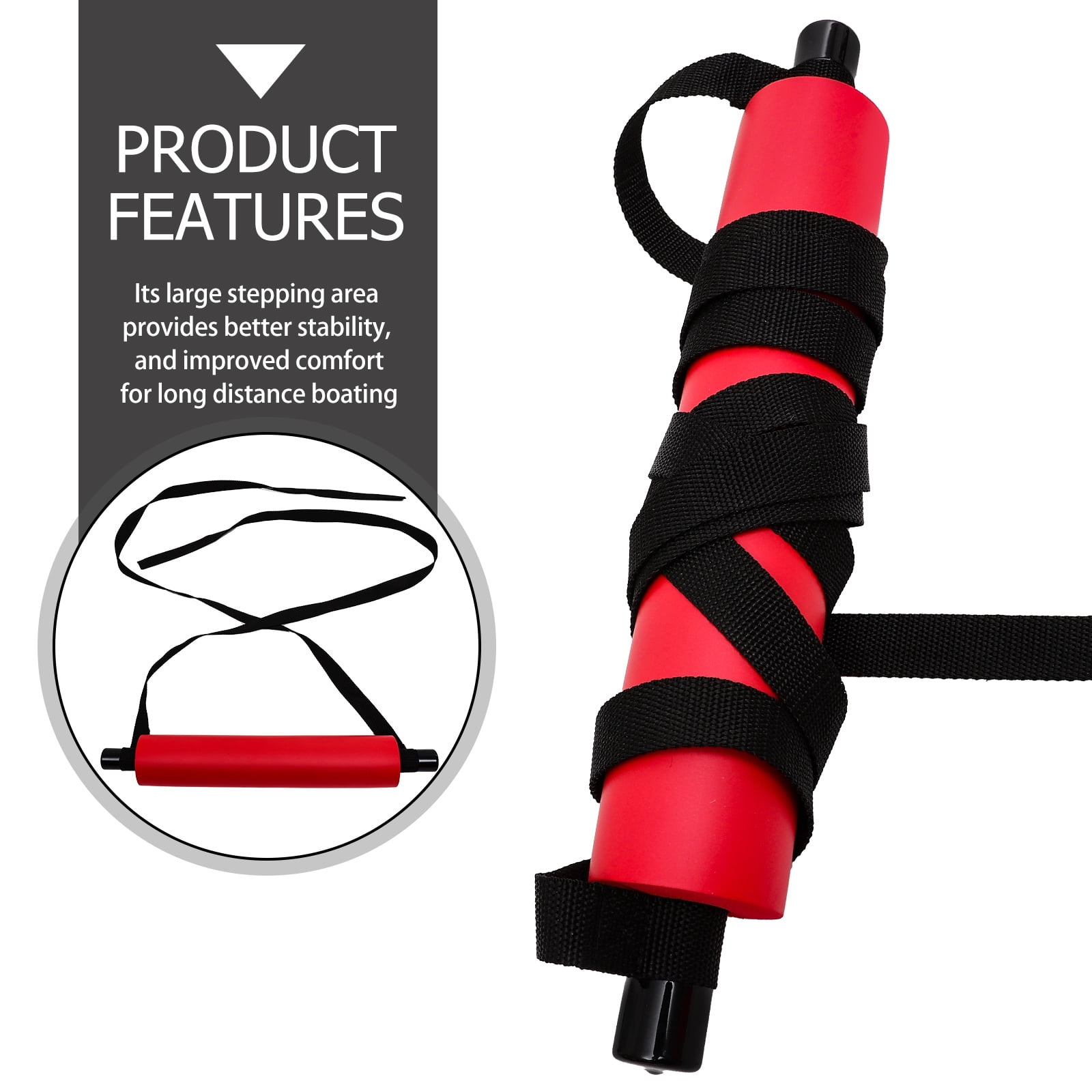 RENACLIPY Red Kayak Foot Pegs Universal Adjustable Fit for Inflatable Kayaks and Boats Accessories
