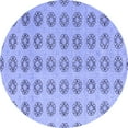 thumbnail image 1 of Ahgly Company Machine Washable Indoor Round Abstract Blue Modern Area Rugs, 8' Round, 1 of 4