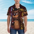 thumbnail image 2 of Lsque Five Nights At Freddy'S Pattern Hawaiian Shirt for Men Unisex Summer Beach Casual Short Sleeve Cotton Linen Button Down Shirts-Medium, 2 of 6