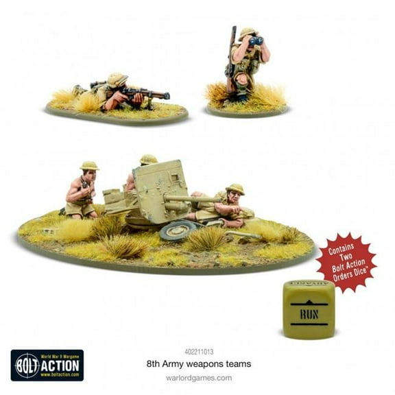 Warlord Games WRL402211013 Bolt Action 8th Army Weapons Teams Miniatures