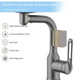 thumbnail image 7 of Clearance Faucets under $20,Hole Bathroom Faucet In Grey 360° Swivel Spout With 4 Spray Water Supply Connections Modern Basin Tap", 7 of 7