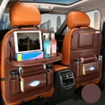 thumbnail image 2 of Soumake Car Seat Back Organizer Kick Mats Cup Holder Faux Leather Back Seat Protector Car Interior Accessories, 2 of 8