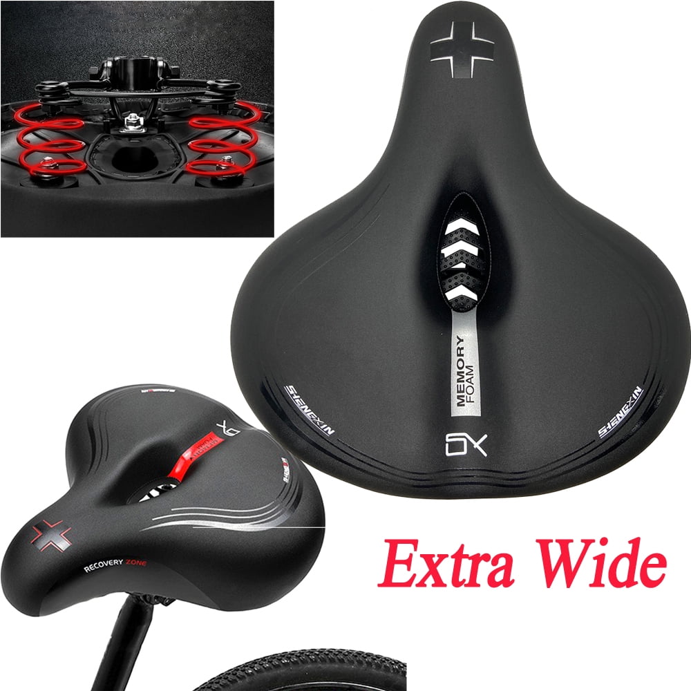 PVUEL Extra Wide Bike Seat Big Bum Bicycle Saddle Cushion Sporty Soft