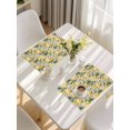 thumbnail image 5 of Summer Yellow Lemon Placemats Set of 4, Beige Vintage Pastoral Watercolor Placemats for Dining Table, Place Mats for Kitchen Tabletop, Waterproof Wipeable Dining Table Mats Set, 5 of 9