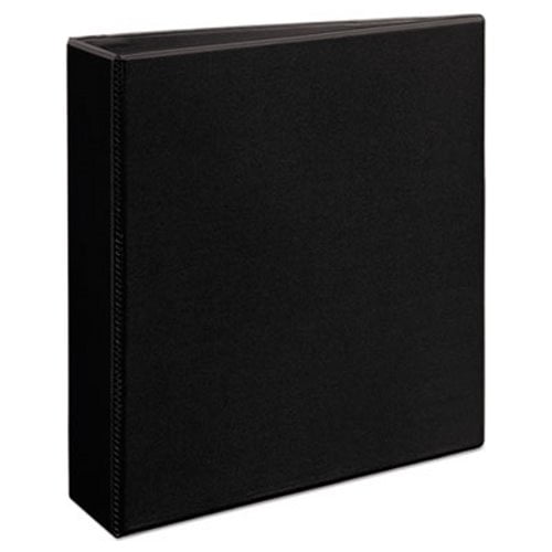Nonstick Heavy-Duty EZD Reference View Binder 5 Capacity Black