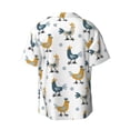 thumbnail image 2 of Disketp Men's Hawaiian Farm Roosters Print Shirts Button Down Holiday Beach Shirts-Large, 2 of 7