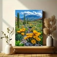 thumbnail image 6 of Desert Cactus and Blooming Flowers Canvas Print/Wall Art， Perfect for Living Room， Bedroom， Office， Hallway， and Kitchen Decoration., 6 of 8
